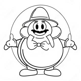 Grappige Eggman met een Grote Glimlach Kleurplaat | Eierman kleurplaat