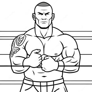 Randy Orton in Actie Kleurplaat | Randy Orton kleurplaat