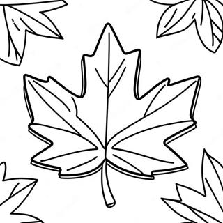 Canada Esdoornblad Kleurplaat | Canada kleurplaat