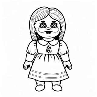 Annabelle Eng Pop Kleurplaat | Annabelle kleurplaat