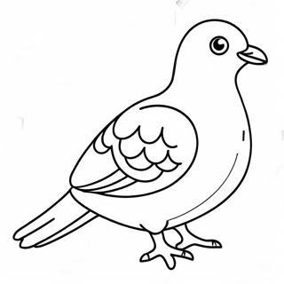 Kleurplaat van een Duif | Duif kleurplaat