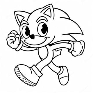 Sonic de Egel Snel Rennen Kleurplaat | Sonic Underground kleurplaat