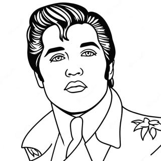Elvis Presley Kleurplaat | Elvis kleurplaat
