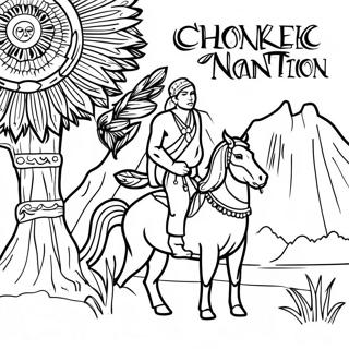 Cherokee Natie Kleurplaat | Cherokee kleurplaat