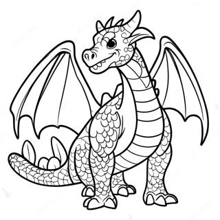 DnD Draak Kleurplaat | DnD kleurplaat