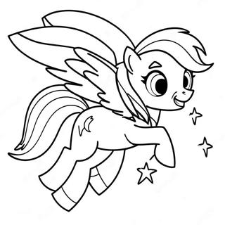 Rainbow Dash Vliegende Kleurplaat | MLP kleurplaat