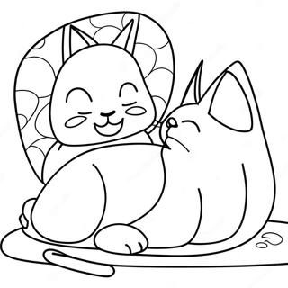 Katnapping Kleurplaat | Catnap kleurplaat