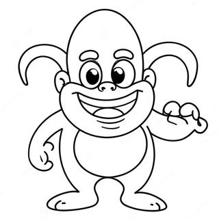 Grappige Grimace Shake Personage Kleurplaat | Grimace Shake kleurplaat