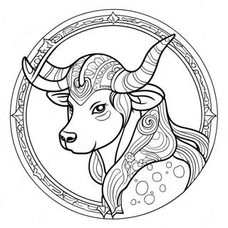 Stier Sterrenbeeld Kleurplaat | Stier kleurplaat