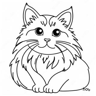 Ragdoll Kat Kleurplaat | Ragdoll Kat kleurplaat