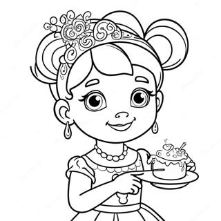 Fancy Nancy met Sprankelende Accessoires Kleurplaat | Fancy Nancy kleurplaat