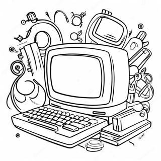 Kleuterschool Computer Onderdelen Kleurplaten