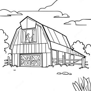Boerderij Kleurplaat | Schuur kleurplaat