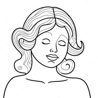 Venus met Heldere Wolken Kleurplaat | Venus kleurplaat