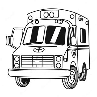 EMT Ambulance Kleurplaat | EMT kleurplaat