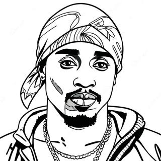 Tupac Shakur Kleurplaat | Tupac kleurplaat