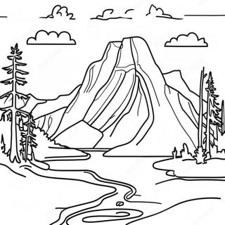 Yellowstone Nationaal Park Kleurplaat | Yellowstone kleurplaat