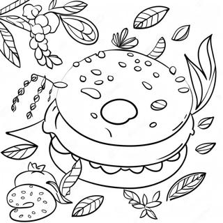 Bagel Kleurplaat | Bagel kleurplaat