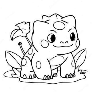 Kleurplaat van Bulbasaur | Bulbasaur kleurplaat