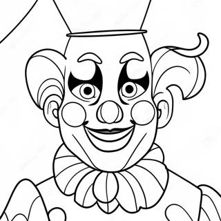 Kleurige Carnaval Clowns Kleurplaat | Carnaval kleurplaat