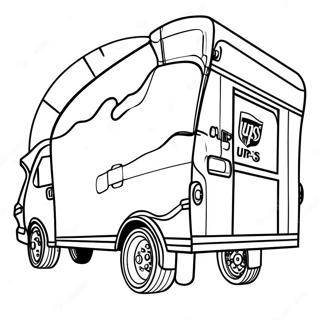 UPS Pakketbezorging Kleurplaat | UPS kleurplaat