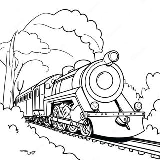 Machtige Express Trein Avonturen Kleurplaat | Mighty Express kleurplaat