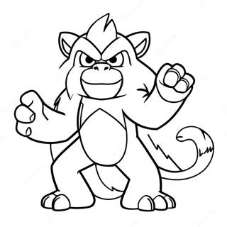 Infernape Kleurplaat | Infernape kleurplaat