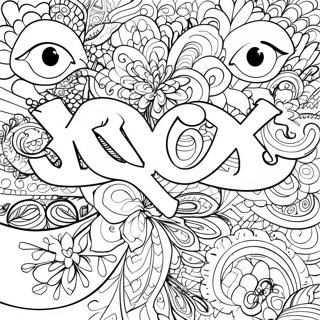 XOXO Kleurplaat | XOXO kleurplaat