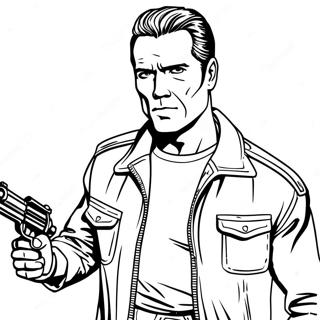 Kleurplaat van de Terminator | Terminator kleurplaat