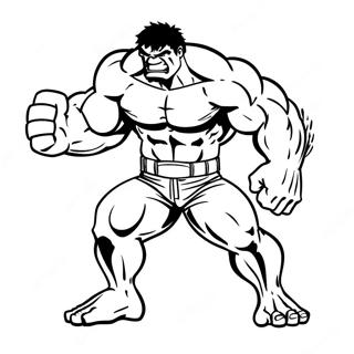 Fierce Rode Hulk in Actie Kleurplaat | Rode Hulk kleurplaat