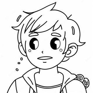 Kleurplaat van Scott Pilgrim | Scott Pilgrim kleurplaat