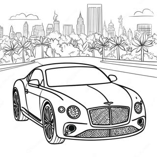 Bentley Luxe Auto Kleurplaat | Bentley kleurplaat