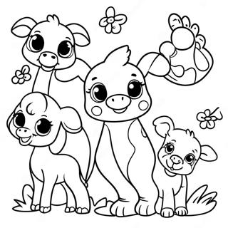 Schattige Baby Dierentuin Dieren Kleurplaat | Dierentuin Dier kleurplaat