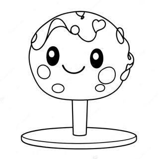 Kleurplaat van cake pops | Cake Pop kleurplaat