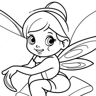 Tinker Bell Fee Kleurplaat | Peter Pan kleurplaat