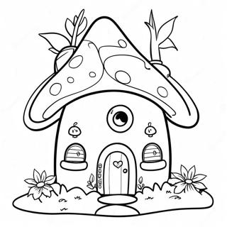 Dromerige Feeën Huis Kleurplaat | Feeëntuin kleurplaat