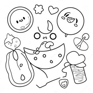 Kidcore Esthetiek Kleurplaat | Kindcore kleurplaat