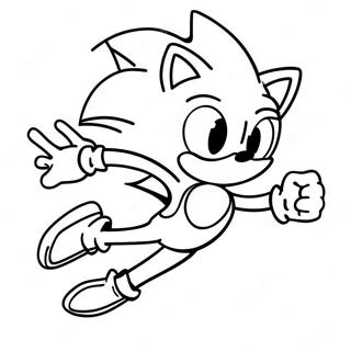Sonic Die Snel Rent Kleurplaat | Vector Sonic kleurplaat