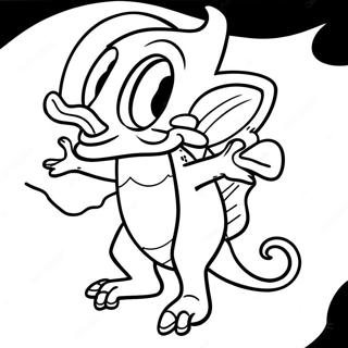 Espio de Chameleon in Actie Kleurplaat | Espio kleurplaat