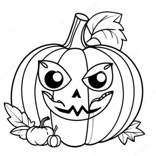 Spookachtige Samhain Pompoen Kleurplaat | Samhain kleurplaat