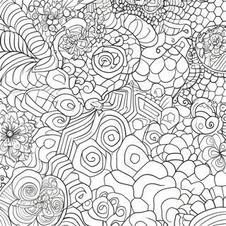Kleurige Hexagon Ontwerpen Kleurplaat | Hexagoon kleurplaat