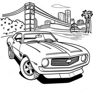 Classic Camaro Kleurplaat | Camaro kleurplaat