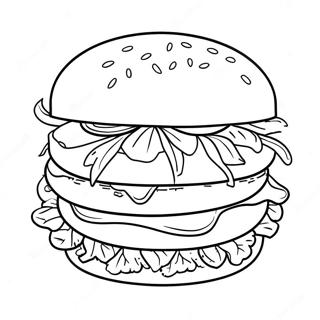 Hamburger Kleurplaat | Hamburger kleurplaat