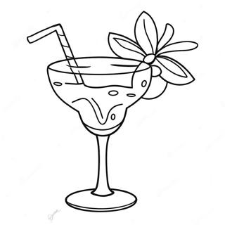 Cocktail Kleurplaat | Cocktail kleurplaat