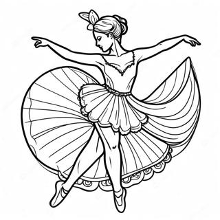 Danser Kleurplaat | Danseres kleurplaat