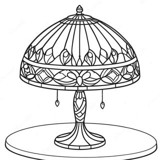 Elegante Tiffany Lamp Kleurplaat | Tiffany kleurplaat