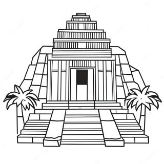 Oude Inca Tempel Kleurplaat | Inca kleurplaat