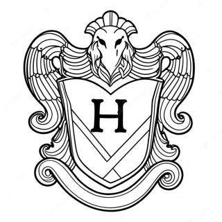 Hufflepuff Wapen Kleurplaat | Hufflepuff kleurplaat