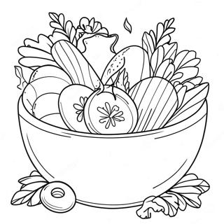 Verse tuin salade kleurplaat | Salade kleurplaat