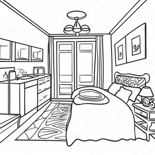 Appartement Interieur Kleurplaat | Appartement kleurplaat